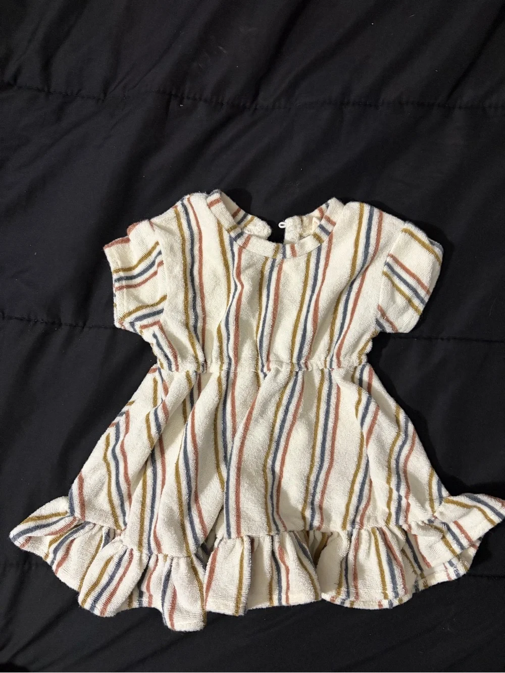 Quincy Mae Baby & Toddler Girls Organic Terry Retro Striped Dress